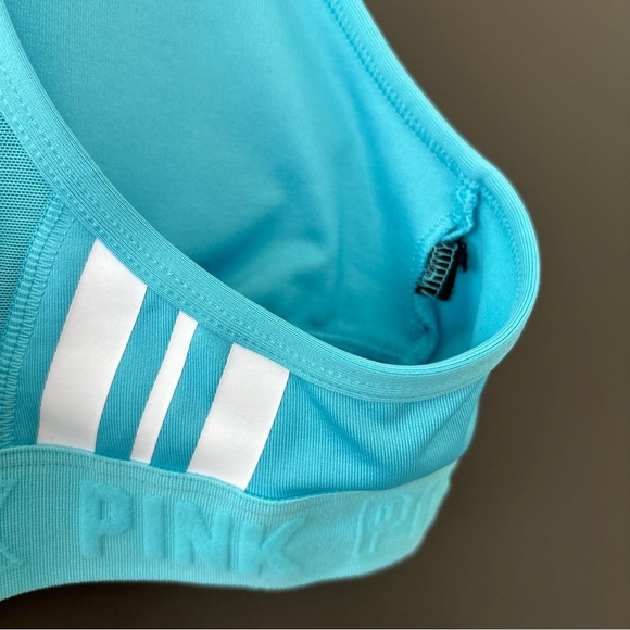 Victoria's Secret PINK Lightly Lined Low Impact Sports Bra Bright Blue Racerback - Picture 9 of 9
